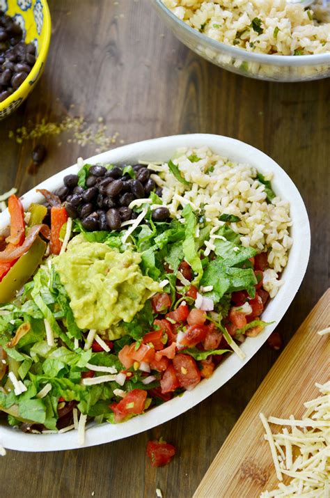Chipotle veggie bowl. Make the bowls: Begin by preheating your oven to 375°F. Toss chickpeas in olive oil, salt, pepper, and smoked paprika. Toss on a baking tray and bake for 30 to 40 minutes or until crispy. Poke ... 