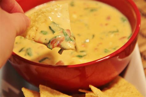 Chips and queso. Instructions. In a large dutch oven add the vegetable oil on medium high heat along with the onion, bell pepper and jalapeños and cook for 5-6 minutes, stirring occasionally until … 