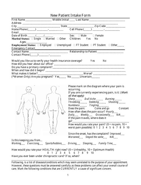 Chiropractic Forms Templates