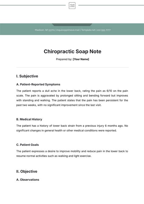 Chiropractic soap Notes Template Free Beautiful Pin soap Note Image