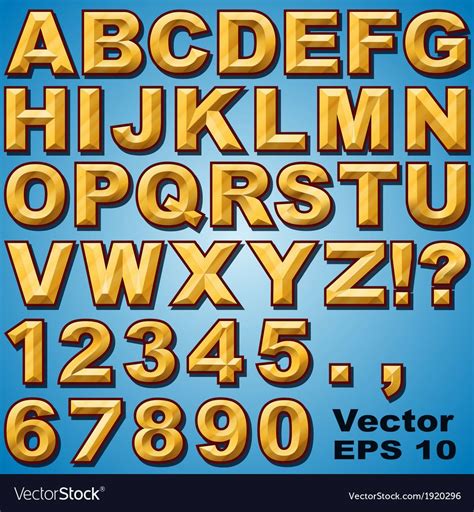 Chiseled Block Letters vector image on VectorStock in 2020 Block