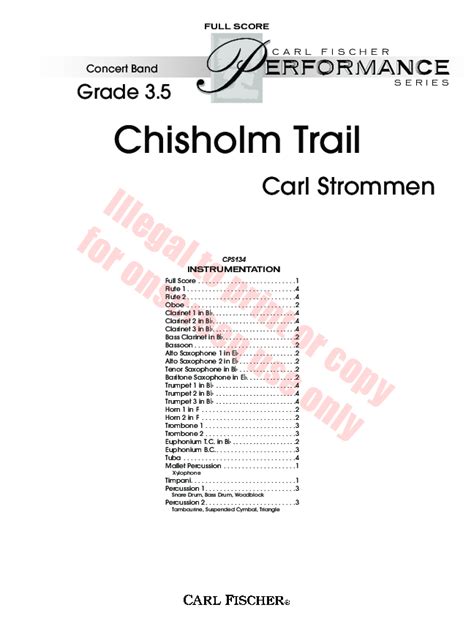 Chisholm Trail. Score and Parts