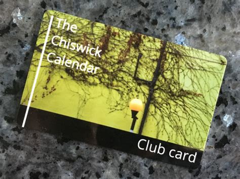 Chiswick Club Card - The Chiswick Calendar