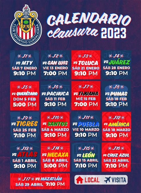 Chivas Schedule 2023