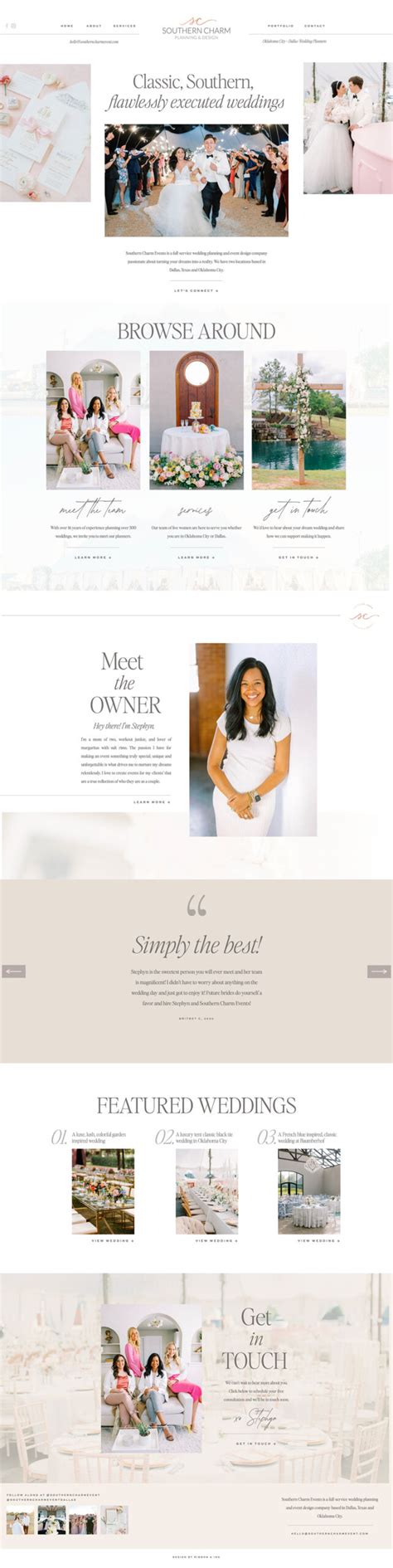 Chloe Grace Website Template Showit Template Wedding Planner
