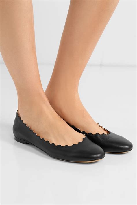 Chloe ballerina flat shoes. Ballerina heel height: flat Inner sole: calfskin Lining: calfskin Sole: 95% nubuck cowhide, 5% thermoplastic polyurethane Upper: calfskin Fit true to size, European sizing - Ballerina shoes - Slip-on To make this product, Chloé worked with Leather Working Group (LWG) certified leather manufacturers. 