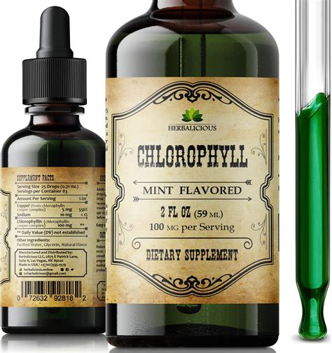 Chlorophyll Liquid Drops 6000 mg - amazon.com