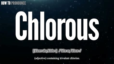 Chlorous Definition & Meaning Dictionary.com