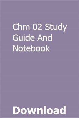 Chm 02 study guide and notebook. - Delta ac 9000 air user manual.