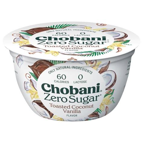 Chobani Zero Sugar Toasted Coconut Vanilla Greek Yogurt