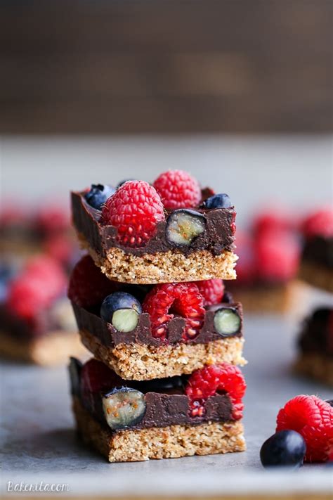 Chocolate Berry Bars (Paleo + Vegan) • Bakerita