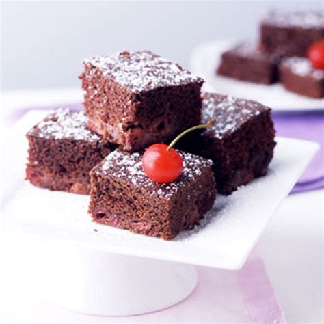 Chocolate Cherry Cake Squares Recipe Epicurious