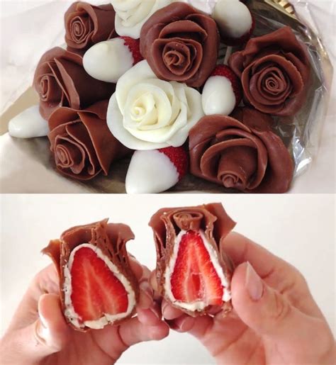 Chocolate Covered Strawberry Roses Bouquet