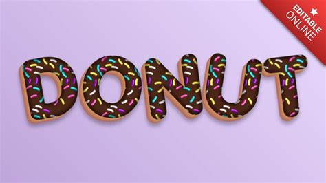 Chocolate donut text Text Effect Generator TextStudio