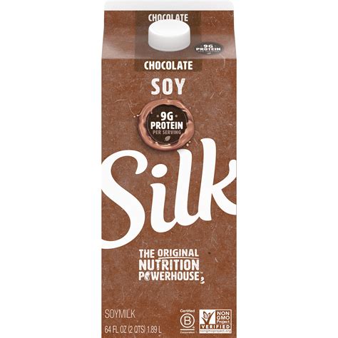 Chocolate soy milk. Like all soy products, chocolate soy milk is a good source of protein and unsaturated fatty acids. A 1-cup serving contains 153 calories, 5.5 grams of protein, 3.7 … 