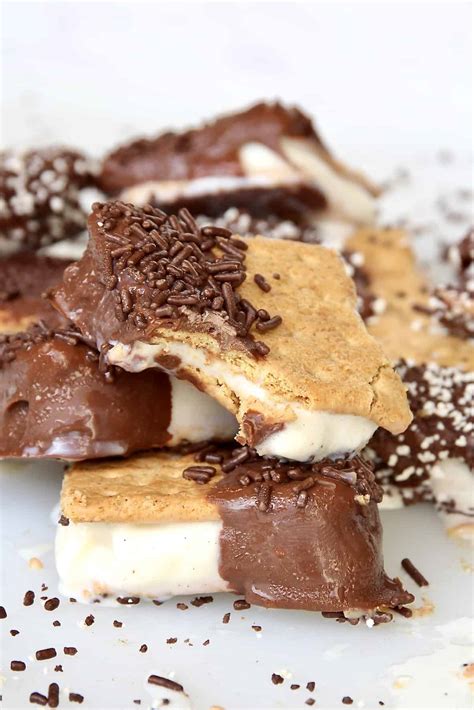 Chocolate-Dipped Graham Cracker Ice Cream Sandwiches