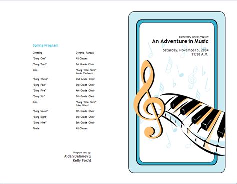 Choir Concert Program Template For Your Needs