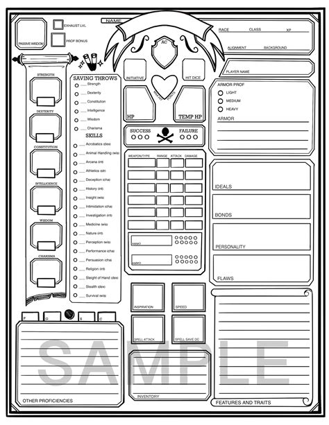 Choosing a Character Sheet for Dungeons and Dragons Character sheet