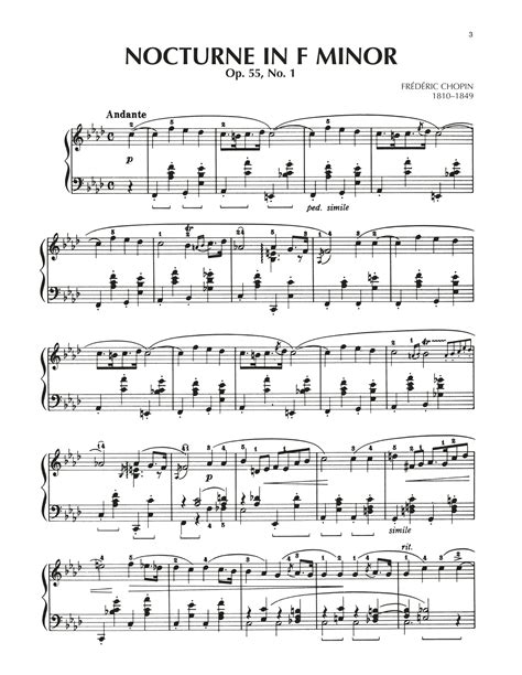 Chopin Piano Sheet Music