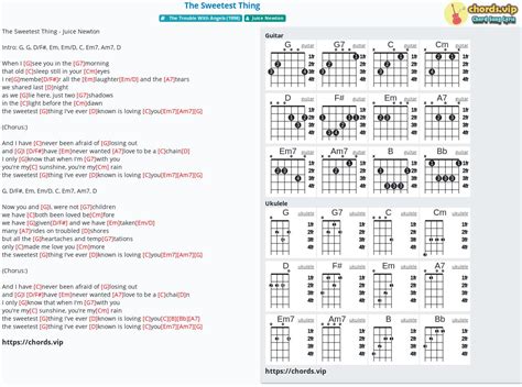 Chord/Tab song: The Sweetest Thing - Juice Newton