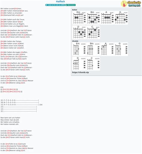 Chord: Haifisch - Rammstein - tab, song lyric, sheet, guitar, ukulele ...