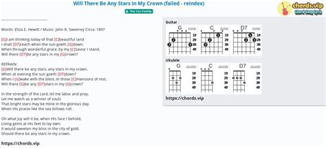 Chord: Will There Be Any Stars In My Crown (failed - reindex)