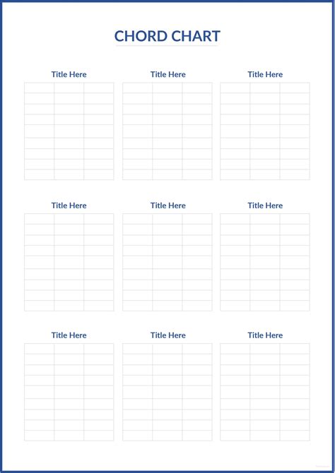 Chord Chart Template in Microsoft Word