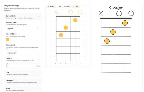 Chord chart generator.  Created with a focus on visual clarity, this model transforms a ...