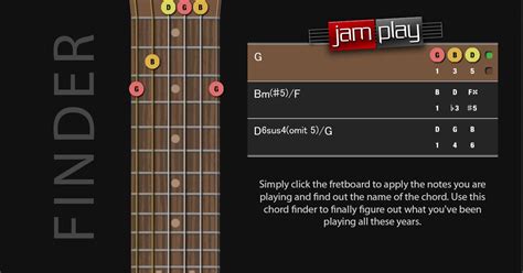 Chord guitar chord finder. Set as Tuning... If you want to change the overall tuning... just enter whatever chord notes would sound if you were playing an open chord in the alternative tuning (if you want "Open E" tuning... click in a regular "E chord") then click "Set Tuning" now the guitar is tuned to that arrangement of notes, "Set Tuning" only changes the notes that you have on the fretboard... any string left … 
