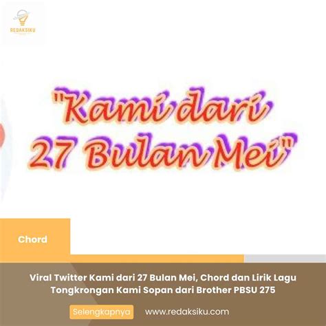 Chord kami dari bulan mei. Ini member baru pasti menang.