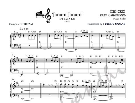 Chord lagu india janam janam. .  ...