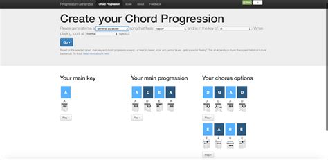 Chord progressions generator.  Generate chord progressions based on yo...
