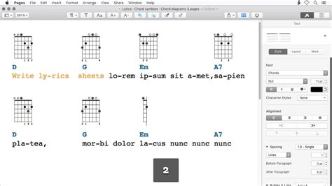 Chords and Scale Diagrams in macOS