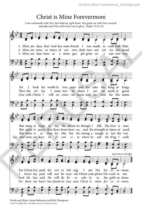 Chords for Christ Is Mine Forevermore by CityAlight