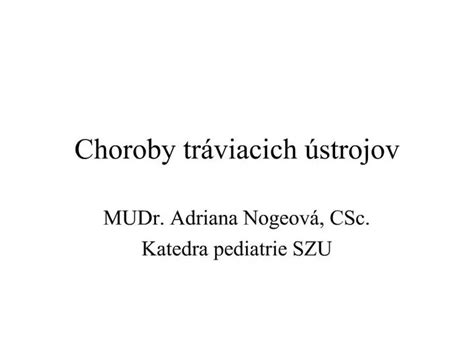 Choroby tr viacich strojov - SlideServe