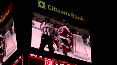 Chris Costa BU hockey sideline reporter #001 - YouTube