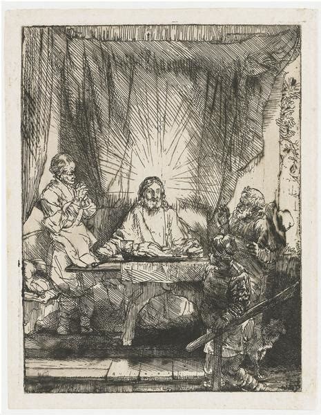 Christ at Emmaus, 1654 - Rembrandt - WikiArt.org