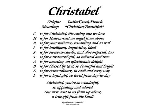 Christabel meaning