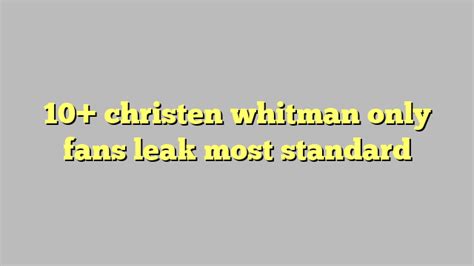In an unprecedented breach of privacy, a trove of private videos and photographs belonging to popular OnlyFans model Christen Whitman have been …