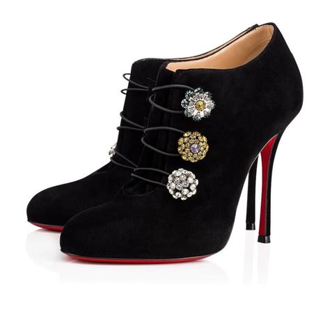 Christian Louboutin MJ Bootoni Velvet Crystal Booties $1495