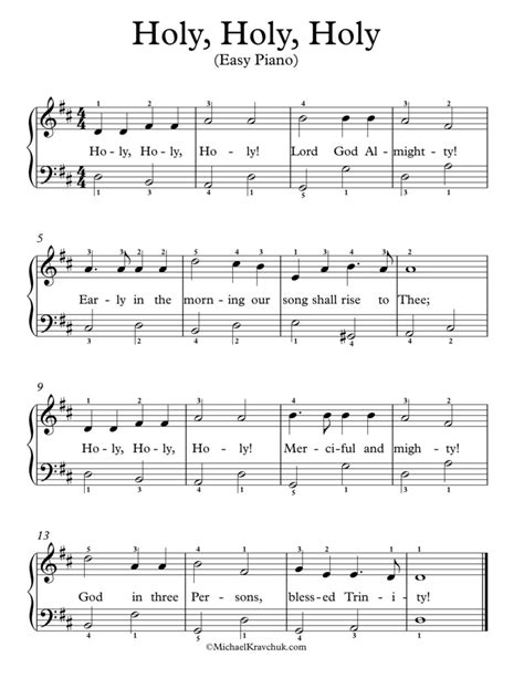 Christian Piano Keyboard Sheet