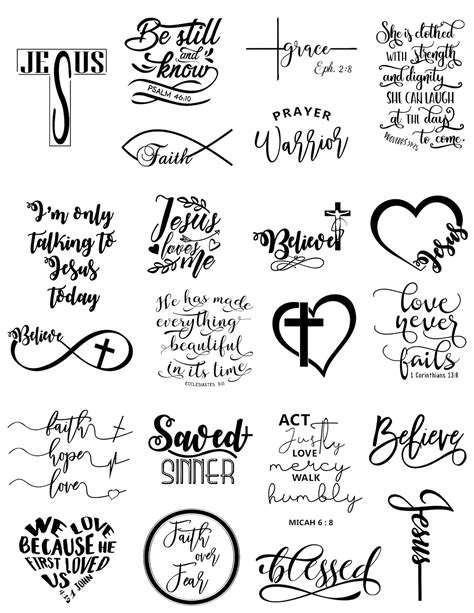 Christian Temporary Tattoo Women - Etsy