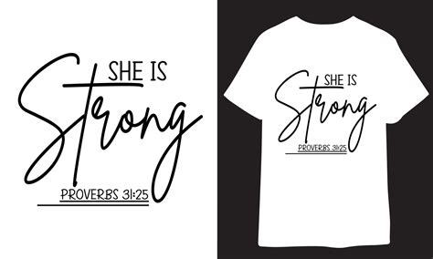 Christian Woman Shirts She is Strong Proverbs 31:25 T …