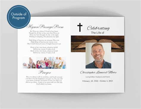 Christian funeral service program sample.  Honour your dearly departed with a memorable ...