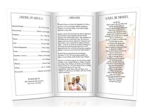 Christian funeral service program sample.  We come here today with full For ...