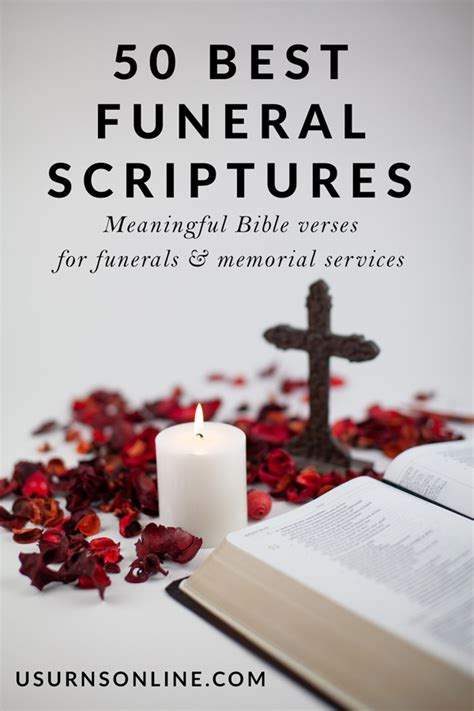 Christian memorial service scriptures.  Discover how these verses can bri...