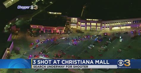 Christiana mall active shooter. Three people were shot at Christiana Mall in the vicinity of the food court. The Delaware State Police are investigating the incident. The mall was evacuated and will remain closed for the remainder of the evening. There is an increased police presence in the area and Mall Road is currently closed. Please avoid the area. 