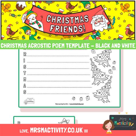 Christmas Acrostic Poems Teaching Resources