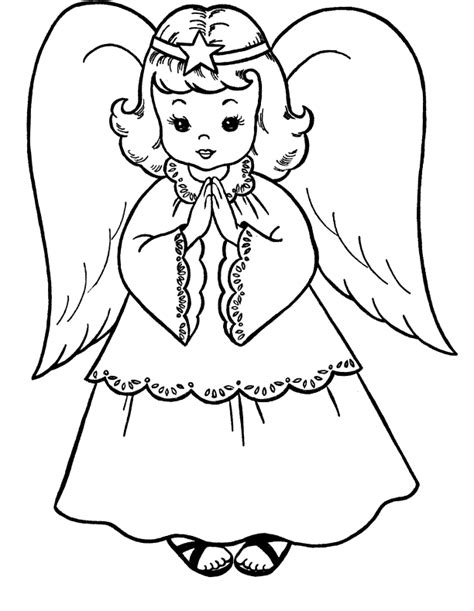 Christmas Angel Coloring Pages For Free Yahoo Image Search Results