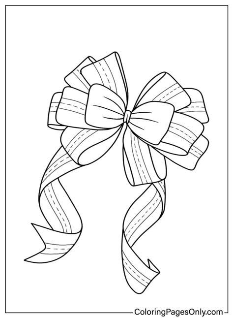Christmas Bow Coloring Page Free Printable Coloring Pages